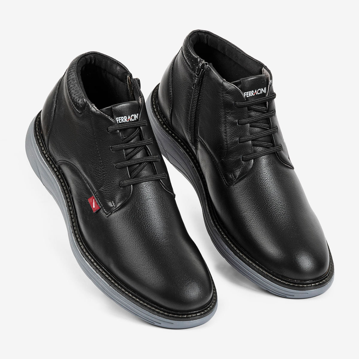 Bota Casual Ferracini Masculina Preta Full